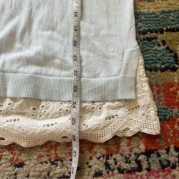 LOFT big Lebowski Knit Top size S soft blue - Picture 5 of 6